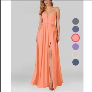 Azazie Pink Bridesmaid Gown Dress